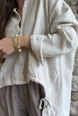 Hush Pillow Cotton French Tuck Shirt Calico